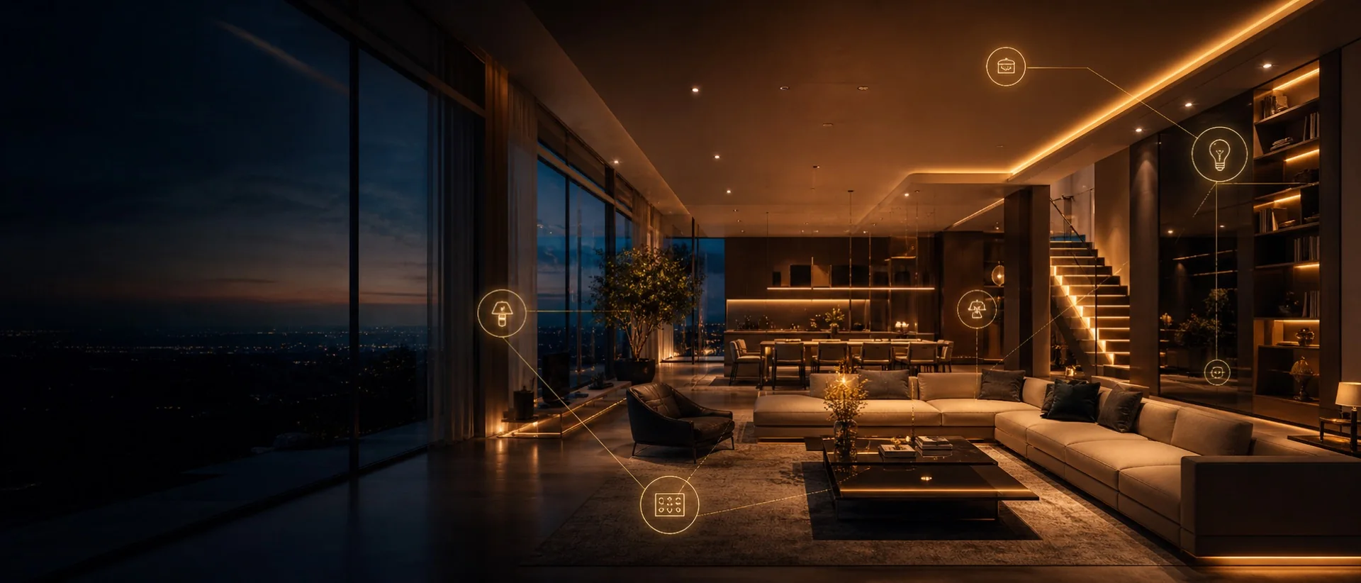 Smart lighting automation in a premium interior